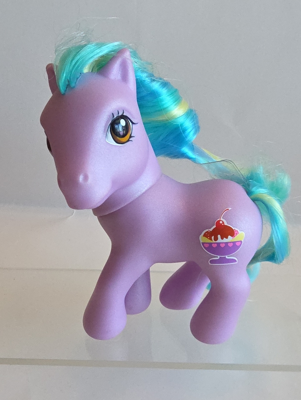 My Little Pony 2002 Hasbro Lickety Split Ice Cream Sundae Cutie Mark Gen 3
